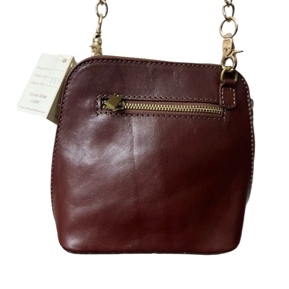 I MEDICI FIRENZE RARE NWT BURGUNDY LEATHER BAG - Made in Italy - Picture 2 of 11